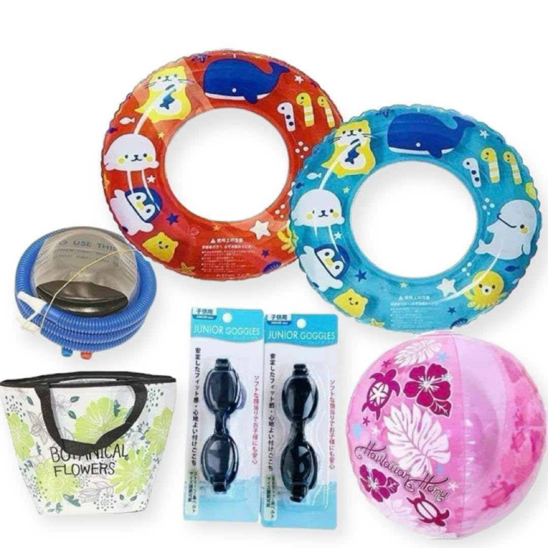 Amazon.co.jp: 浮き輪 ビーチボール 水遊びセット 海水浴 海